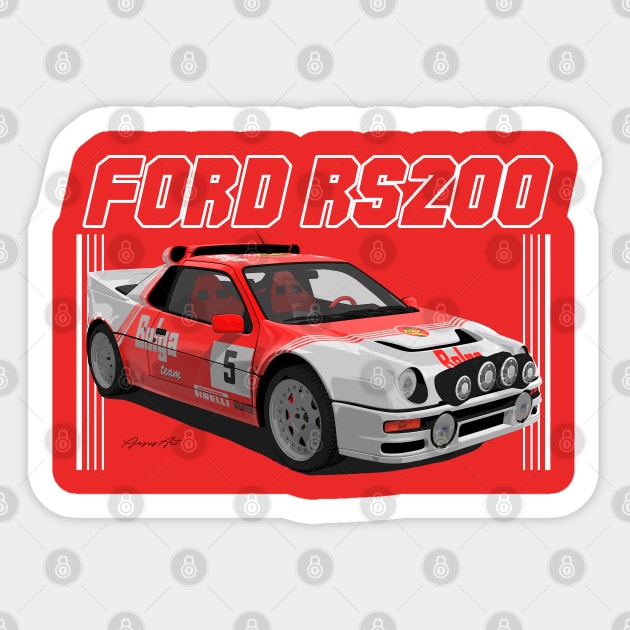 Ford RS200 Group B Sticker by PjesusArt